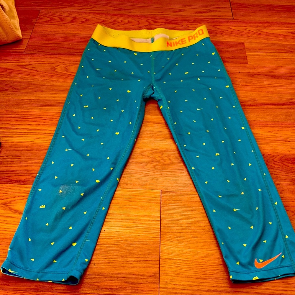 Nike Pro blue sports leggings